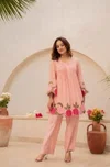 KF 1132 Kalaai Chanderi Silk Embroidery Kurti With Bottom
